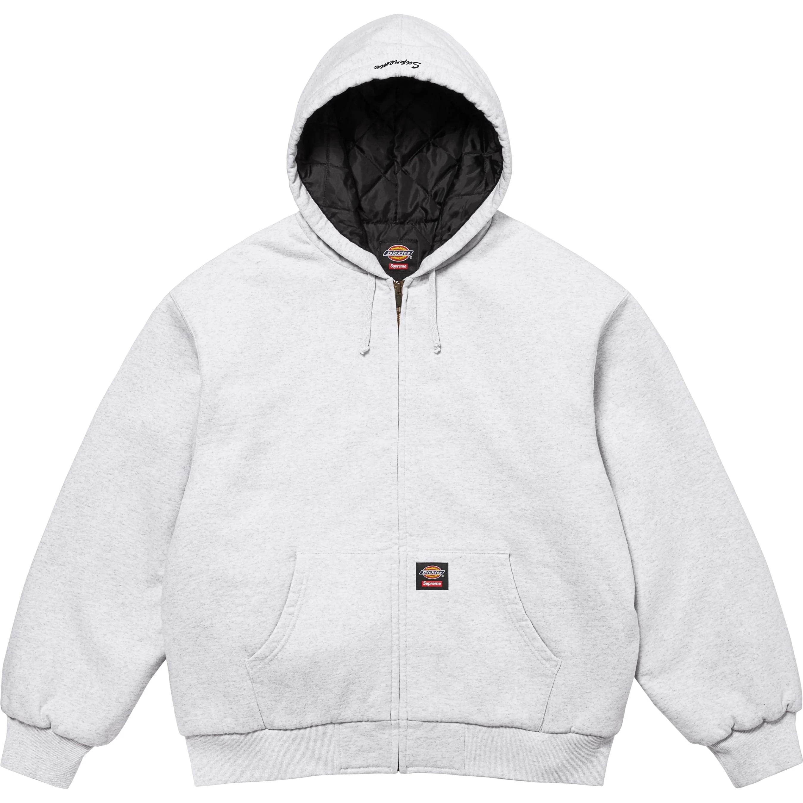 Supreme®/Dickies® Quilted Lined Zip Up Hooded Sweatshirt view 3